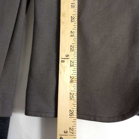 Betabrand Gray Ponte Knit Work Active Thumb Holes Blazer Jacket Stretch Medium - Picture 11 of 14